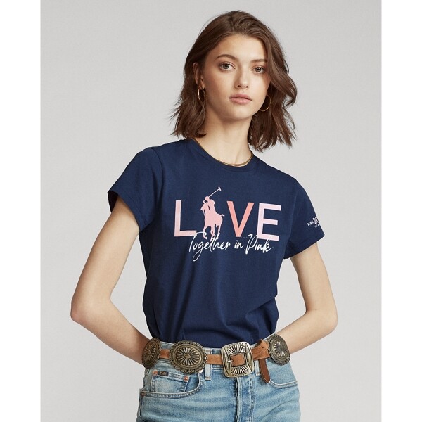 Polo Ralph Lauren Pink Pony Cotton Crewneck Tee (WMPOKNINN820610410)